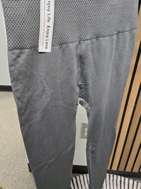 Women's Fleece One Size Gray Leggings